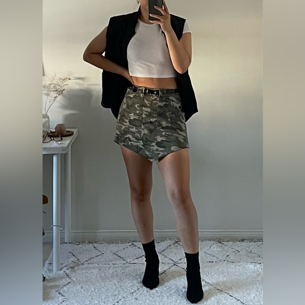 *Only* Reworked Asymmetrical Camo Skirt